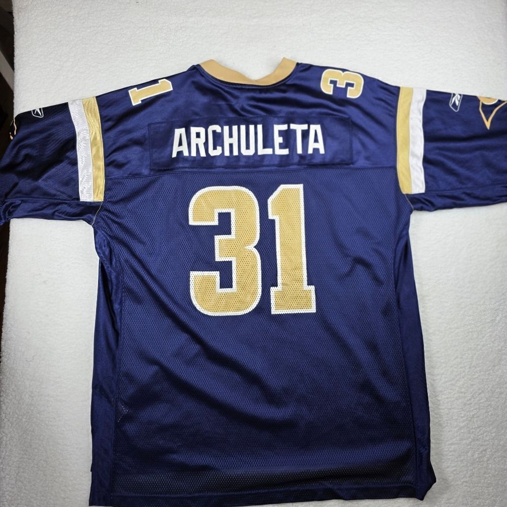 Reebok Rams Navy and Gold Jersey #31 Archuleta Mens Sz XL - Picture 17 of 17